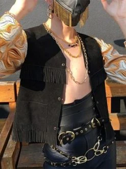 Mens Fringe Pocket Waistcoat