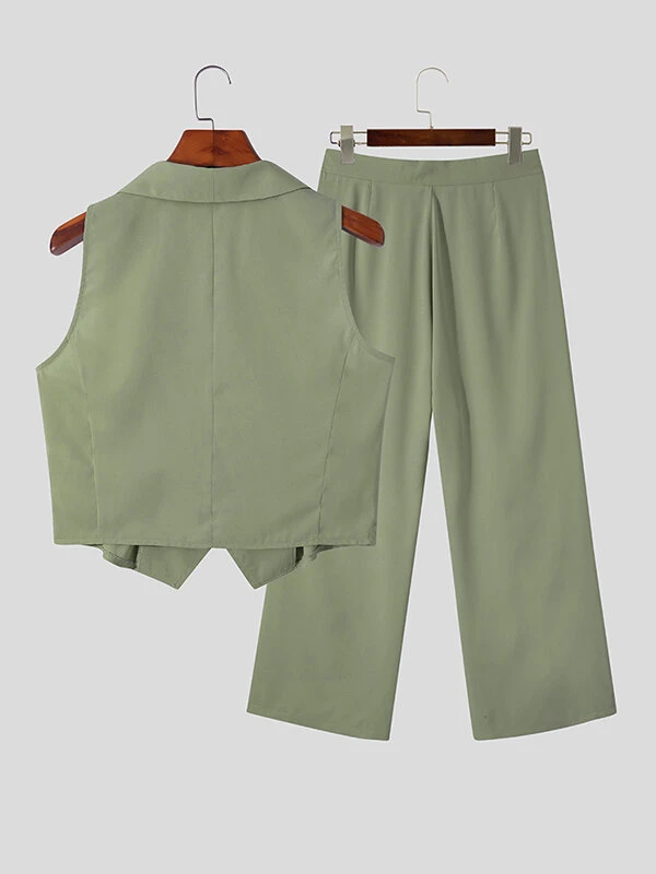 Mens Plain Large Lapel 2 Piece Set 8 Mens Plain Large Lapel 2 Piece Set - Image 6