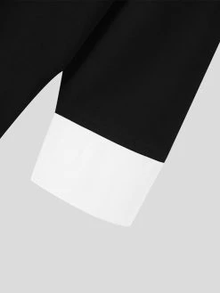 Mens Contrast Patchwork Long Sleeve V-neck T-shirt -Incerun Shop 217bb404 61f7 4c02 819b 204788a6f0a3