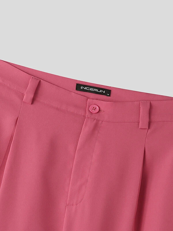 Mens Solid Casual Straight Pants With Pocket 11 Mens Solid Casual Straight Pants With Pocket - Image 9