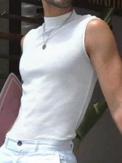 Men Turtleneck Knitted Textured Vest 19 Men Turtleneck Knitted Textured Vest -Incerun Shop 2505d985 9622 428e ab71 f3108b6db481