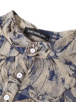 Mens Floral Cotton Linen Shirts -Incerun Shop 258aa771 cd9b 4b70 bb75 5c92bda410cd