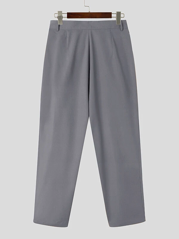 Men Plain Cross Pleated Pants 8 Men Plain Cross Pleated Pants - Image 6