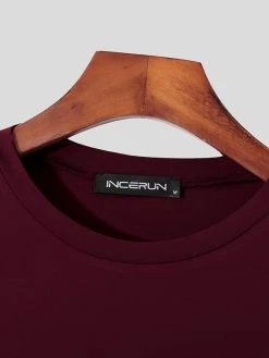 Men Cutout Style Solid T-Shirt 15 Men Cutout Style Solid T-Shirt -Incerun Shop 28925bf4 bcdf 4c1b ac6c d494314a8cc8