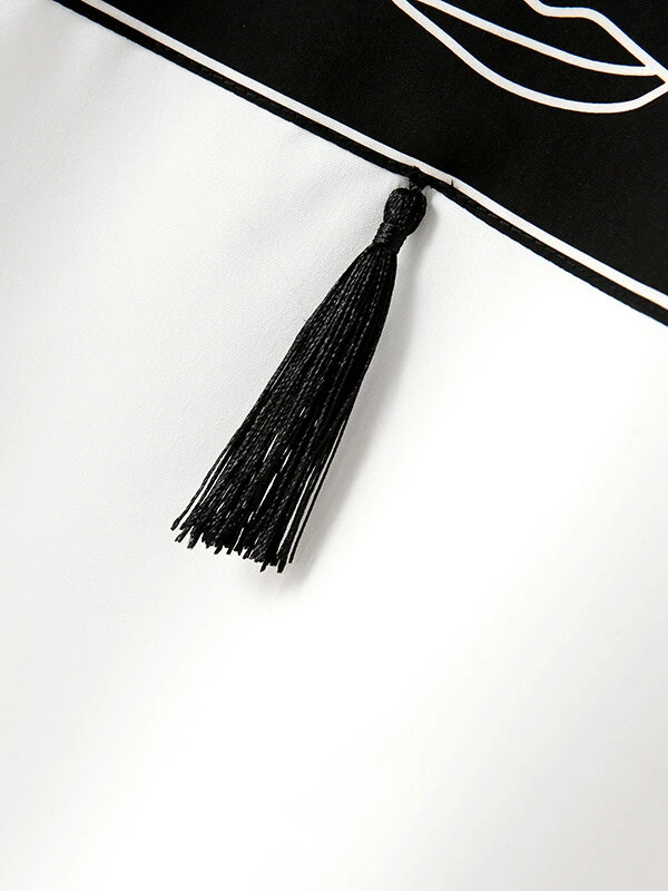 Mens Muslim Abstract Print Fringe Design Two Pieces Outfits 11 Mens Muslim Abstract Print Fringe Design Two Pieces Outfits - Image 9