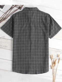 Mens Plaid Lapel Casual Short Sleeve Shirt 15 Mens Plaid Lapel Casual Short Sleeve Shirt -Incerun Shop 28e334c7 5097 4c80 9046 bdeecd4a14a8