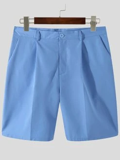 Mens Solid Half Sleeve Blazer Casual Two Pieces Outfits -Incerun Shop 29629615 0174 4e8c a223 909b1a019fcd