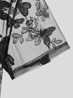 Mens Butterfly Mesh See Through Lapel Shirt -Incerun Shop 2a11b3b6 b844 4547 ad59 d51da41b6f7e