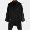 Mens Plain 100% Cotton Irregular Blouse Shawl Collar Long Cardigans -Incerun Shop 2a602cbc 4dc9 4e5b a034 a005b3cce874