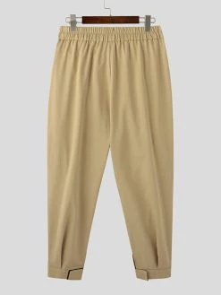 Mens Solid Pleated Sticky Cuff Drawstring Waist Pants 21 Mens Solid Pleated Sticky Cuff Drawstring Waist Pants -Incerun Shop 2cb1e6a1 f36b 464f a279 0f2bce4ada78