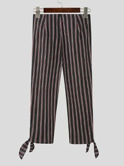 Mens Striped Tie Casual Pants -Incerun Shop 2d90d07c f91f 40f1 af07 484745aad0f7