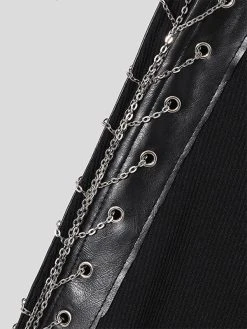 Men Side Chain Ties Paneled Leather Vest 11 Men Side Chain Ties Paneled Leather Vest -Incerun Shop 2da8ba29 5267 4a58 aca5 358f5a6b55b4