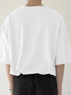 Mens V-neck Solid Color Short Sleeved T-shirt 19 Mens V-neck Solid Color Short Sleeved T-shirt -Incerun Shop 2e360645 62d7 4005 899d d74eee375726