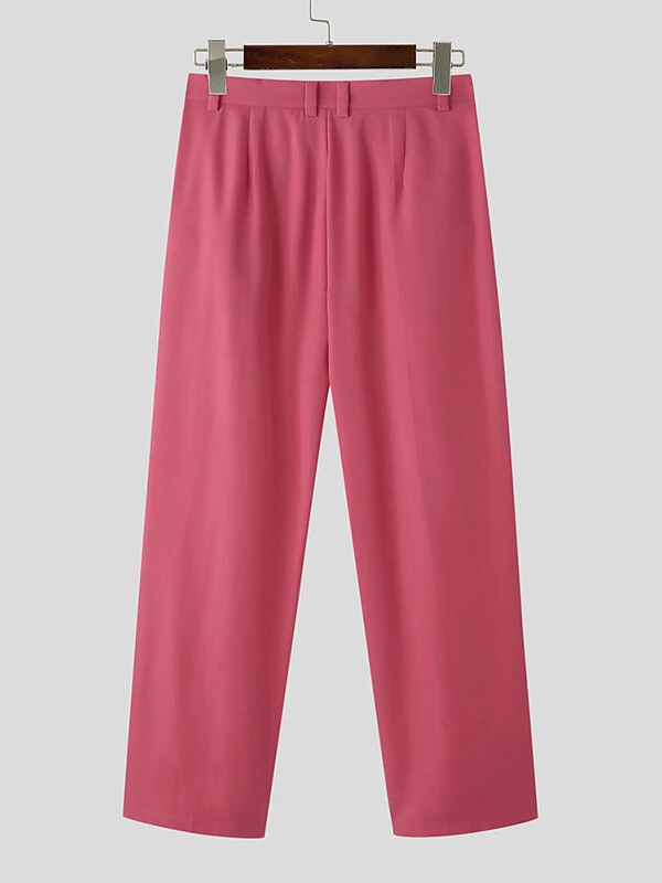 Mens Solid Casual Straight Pants With Pocket 10 Mens Solid Casual Straight Pants With Pocket - Image 8