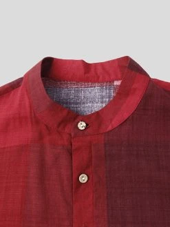 Mens Cotton Ethnic Gingham Kaftan Calf-Length Shirts Design Breathable Casual Robes -Incerun Shop 3216b873 9628 4465 adce 0c7982acbc8c