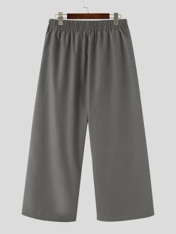 Mens Solid Loose Wide Leg Warrior Pants With Pocket -Incerun Shop 32ef0b14 3144 4c20 a253 96eec8d1a35f