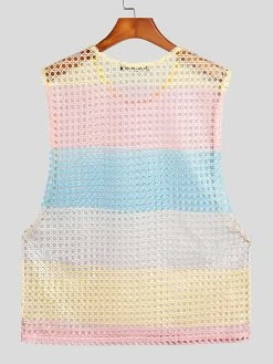 Mens Mesh Fishnet See Through Color Block Tank 14 Mens Mesh Fishnet See Through Color Block Tank -Incerun Shop 338c4c7c a434 4d9f ac8a ba55c458b6de