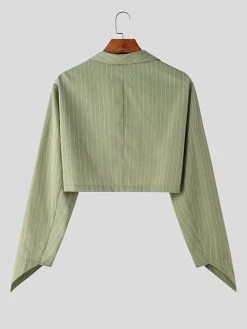 Mens Striped Curve Hem Long Sleeve Cropped Blazer 20 Mens Striped Curve Hem Long Sleeve Cropped Blazer -Incerun Shop 3398e949 e3ac 4f47 9b33 ee2f956f3278