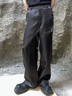 Mens High Shine Casual Straight Pants 12 Mens High Shine Casual Straight Pants -Incerun Shop 356bb9ca 97a9 48a2 bfdb 9f7470bcccce