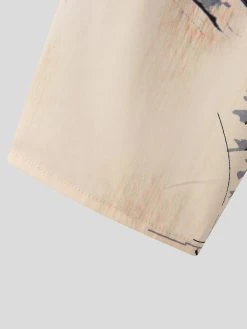 Mens Print Pocket Half Sleeve Two Pieces Suit -Incerun Shop 3579ac0e d244 4e6e 895c 781942583367