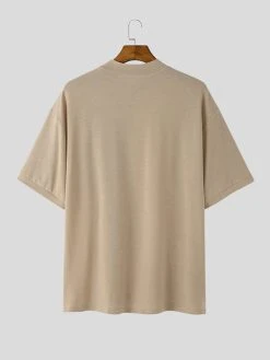 Mens Two Tone Colorblock Knitted Pullover T-Shirt -Incerun Shop 35ff83b4 4a97 469d 91fc ac089fbf30b5