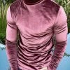 Men Suede High Neck Long Sleeve T-Shirt -Incerun Shop 36847268 fb75 4c63 a77a 562f1aa1f62e