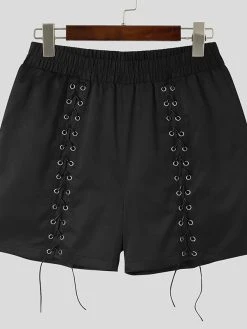 Men Front Drawstring Elastic Waist Shorts -Incerun Shop 36d1dc3f 6f7e 4da2 b75c 657aebdc56d1