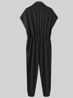 Men Cargo Short Sleeve V Neck Overalls Long Pants Jumpsuit -Incerun Shop 36ff7cbd 645d 446d 9b8e e72d4cbb5b92