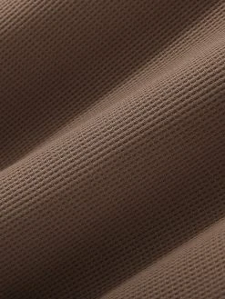 Mens Waffle Knit Notched Neck Drop Shoulder Loose T-Shirt -Incerun Shop 37dbff3e 204b 43b9 8cde fe70b5e11a9a