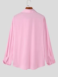 Mens Solid Lapel Long Sleeve Casual Shirt 14 Mens Solid Lapel Long Sleeve Casual Shirt -Incerun Shop 37ed3394 2dd5 4c88 8bc0 22991dcf9c06