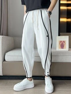 Mens Contrast Binding Snap Button Design Pants 14 Mens Contrast Binding Snap Button Design Pants -Incerun Shop 37f6bafb 3dcc 4551 b679 5e83b4409c50