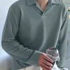 Mens Solid Texture Casual Long Sleeve Golf Shirt 1 Mens Solid Texture Casual Long Sleeve Golf Shirt -Incerun Shop 381d17ab ec02 4cae 9de7 cd28bb96bc84