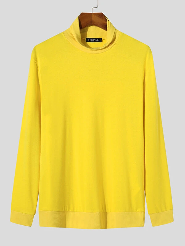 Mens High Neck Casual Long-sleeved Sweater 7 Mens High Neck Casual Long-sleeved Sweater - Image 6