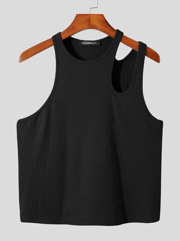 Mens Sexy Cutout Shoulder Sleeveless Vest 10 Mens Sexy Cutout Shoulder Sleeveless Vest - Image 8