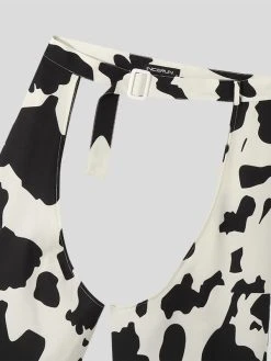 Mens Cow Printed Cutout Pants -Incerun Shop 3c289c6f bb19 4257 b4bf aa866409169f