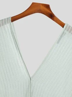 Mens Striped Front And Back Deep V-Neck T-Shirt 16 Mens Striped Front And Back Deep V-Neck T-Shirt -Incerun Shop 3c5836f5 46bf 456b adfb f10d3057ef98