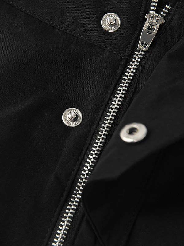 Mens Solid Zip Design Snap Button Waist Pants 9 Mens Solid Zip Design Snap Button Waist Pants - Image 7