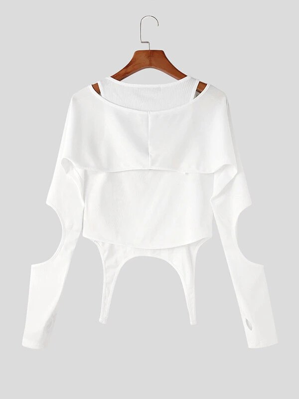 Mens Solid Cutout Tank T-shirt Two Pieces Outfits 10 Mens Solid Cutout Tank T-shirt Two Pieces Outfits - Image 8