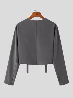 Mens Tie Knot Front Cropped Blazer 18 Mens Tie Knot Front Cropped Blazer -Incerun Shop 3f8f4f94 b87d 4976 bf24 2cb74f86541c