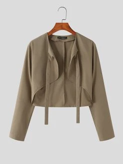 Mens Tie Knot Front Cropped Blazer 19 Mens Tie Knot Front Cropped Blazer -Incerun Shop 3fd702d0 2068 40d3 a002 4fbf1d9f2772