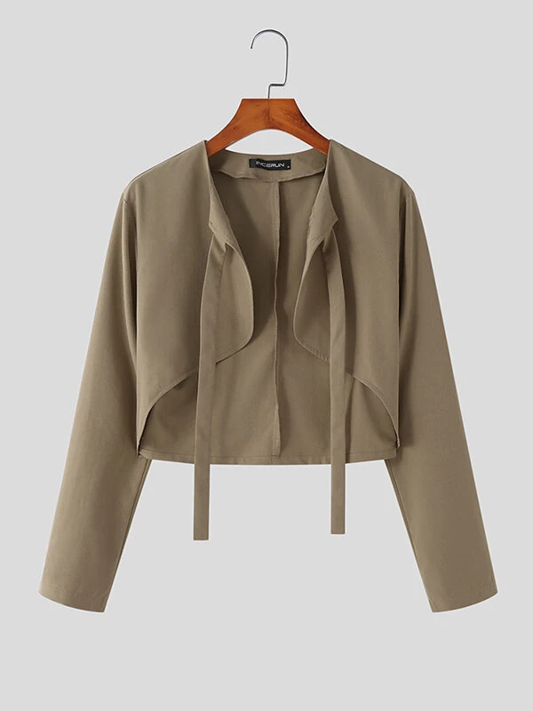 Mens Tie Knot Front Cropped Blazer 10 Mens Tie Knot Front Cropped Blazer - Image 8