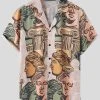 Mens Figure Statue Print Revere Collar Short Sleeve Shirt -Incerun Shop 4140074a a848 46bd 8838 d766d05ac47c