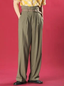 Men High Waist Casual Wide Leg Pants -Incerun Shop 41936218 e64a 47b5 9694 448d1b264079