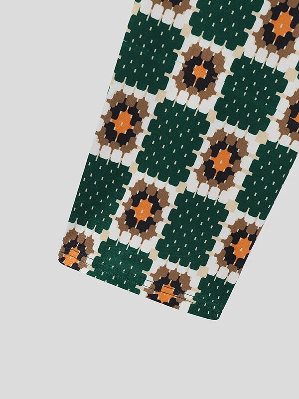 Mens Allover Dot Print Elastic Waist Pants With Pocket 10 Mens Allover Dot Print Elastic Waist Pants With Pocket - Image 8