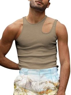 Mens Sexy Cutout Shoulder Sleeveless Vest 19 Mens Sexy Cutout Shoulder Sleeveless Vest -Incerun Shop 431ab880 c708 451f 8571 49e8132d70b2