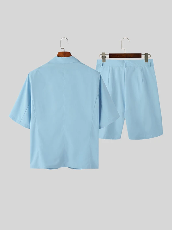 Mens Solid Casual Blazer Two Pieces Outfits 9 Mens Solid Casual Blazer Two Pieces Outfits - Image 7