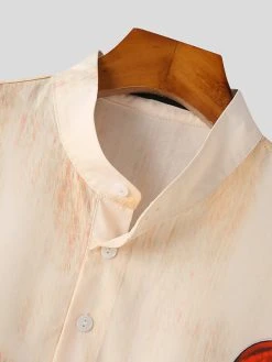 Mens Print Pocket Half Sleeve Two Pieces Suit -Incerun Shop 444e16f8 0930 4fc1 849a 945eaa5c2eaf