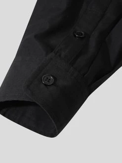 Mens Stand Collar Pocket Long Sleeve Shirt -Incerun Shop 45951032 986e 41f7 ae83 0ceb88c82019