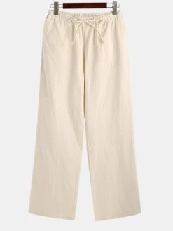 Mens 100% Cotton Chinese Style Plain Wide Leg Pants -Incerun Shop 46dfa1f2 394b 4447 9467 187d35cb6631