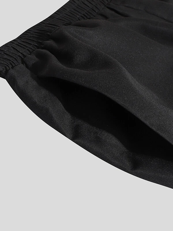 Mens Mesh Patchwork Chain Design Flap Pocket Pants 6 Mens Mesh Patchwork Chain Design Flap Pocket Pants - Image 4